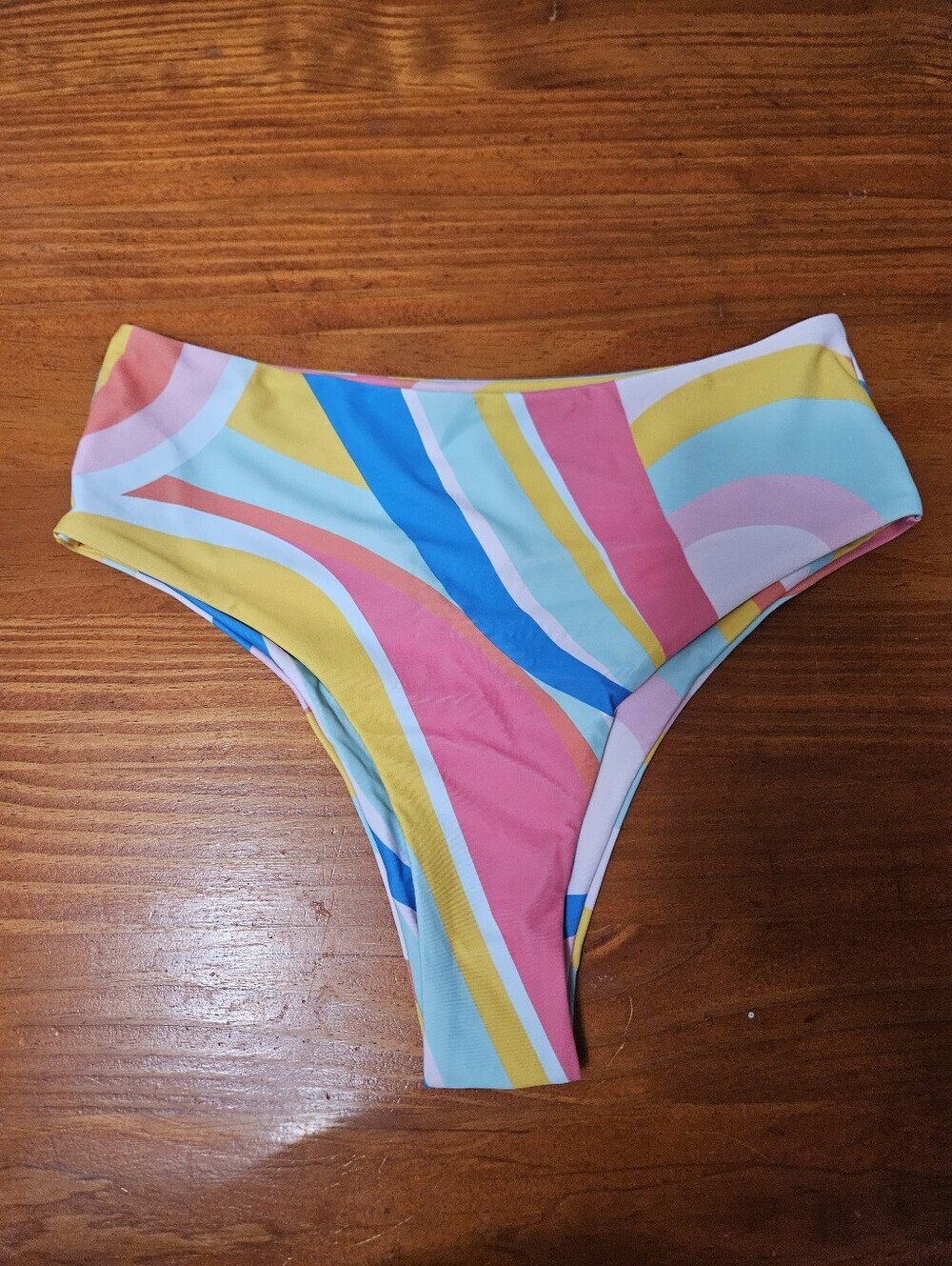 Zaful Bright Multicolor High Waist Bikini Bottoms Never Worn Size 8!